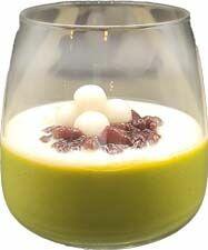 Green Tea & Red Bean Pudding
